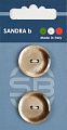 Пуговицы SANDRA 23 мм пластик 2 шт CARD087 коричневый