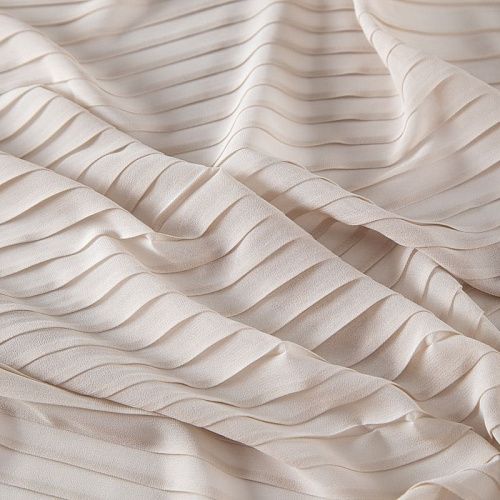 Шифон плиссе 068-20312 светло-бежевый