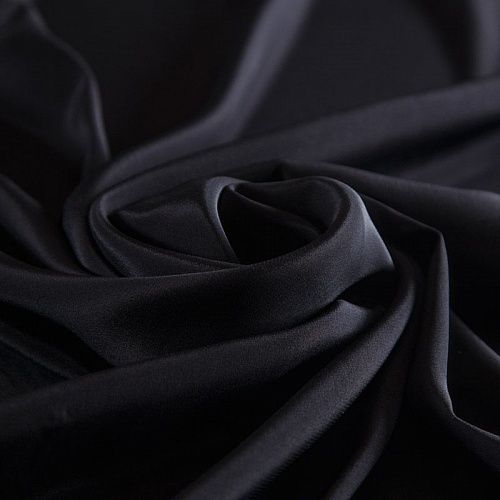 Шелк-вискоза 064-17098 черный однотонный