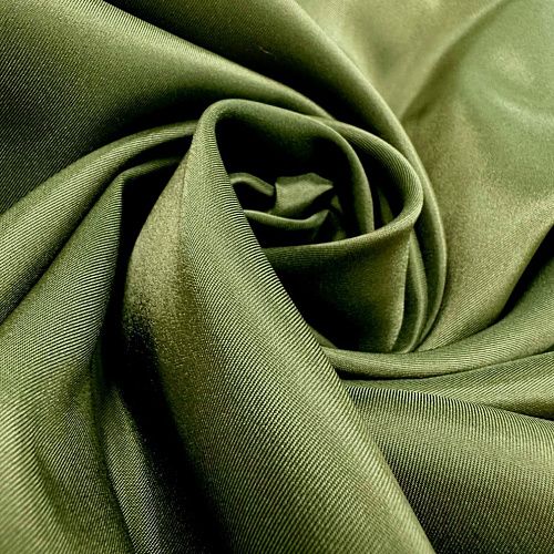 Ткань подкладочная стрейч 045-11180 хаки однотонный
