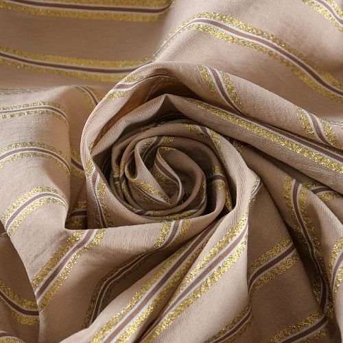 Хлопок с люрексом 009-11800 бежевый