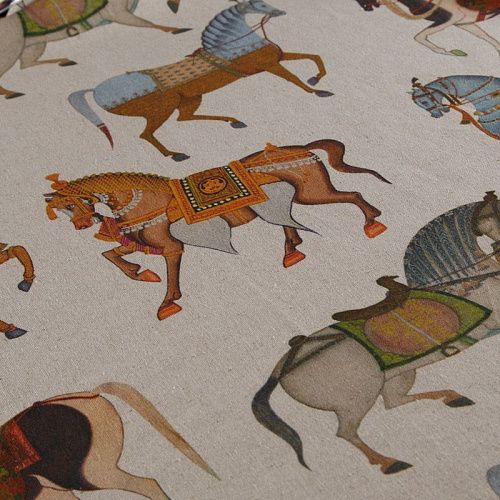 Ткань портьерная H-280 см 19-02-15874 экрю принтованный