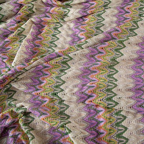 Трикотаж ажурный Missoni 056-20087 экрю мультиколор