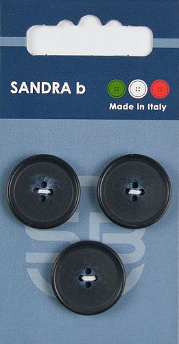 Пуговицы SANDRA 20.5 мм пластик 3 шт CARD103 темно-синий