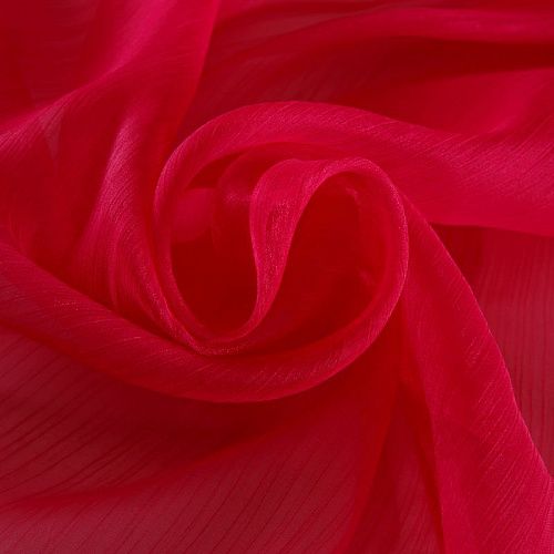 Органза 039-18824 кораллово-красный однотонный