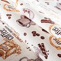 Полотно вафельное 007-01914 белый принтованный