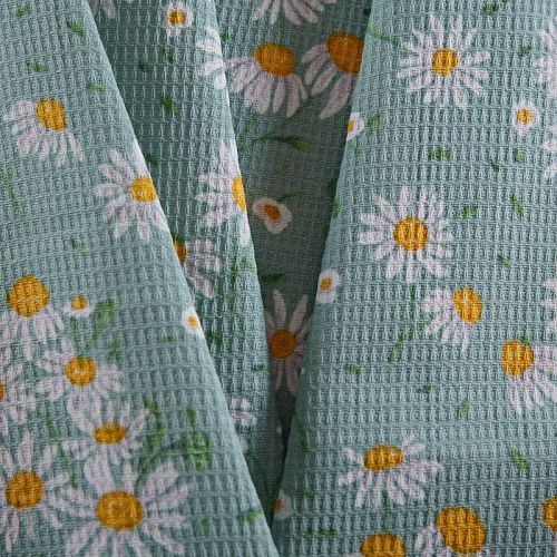 Полотно вафельное 007-15304 шалфейный принтованный