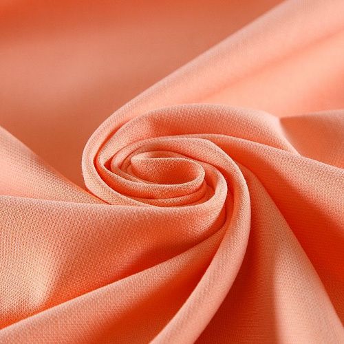 Креп стрейч 026-17205 лососевый однотонный