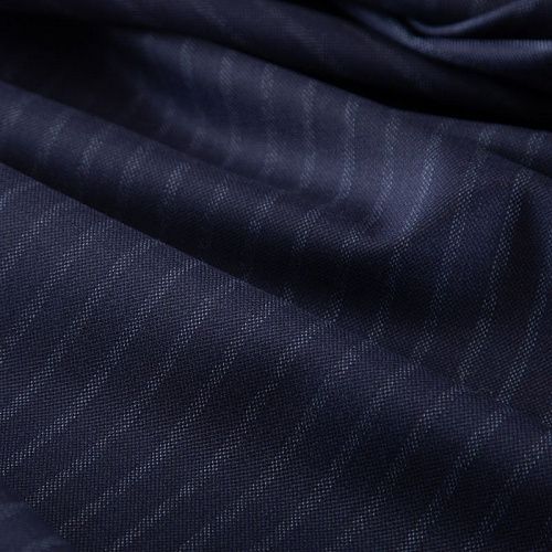 Ткань костюмная Eleventy 025-19323 темно-синий полоска