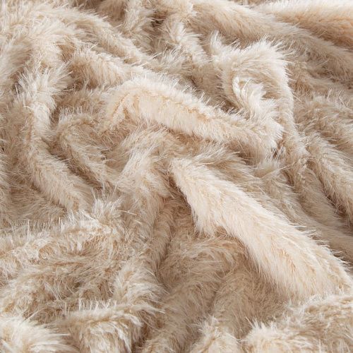 Мех искусственный на трикотажной основе 037-20749 бежевый
