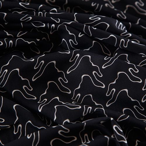 Вискоза Celine 009-17294 черный принтованный