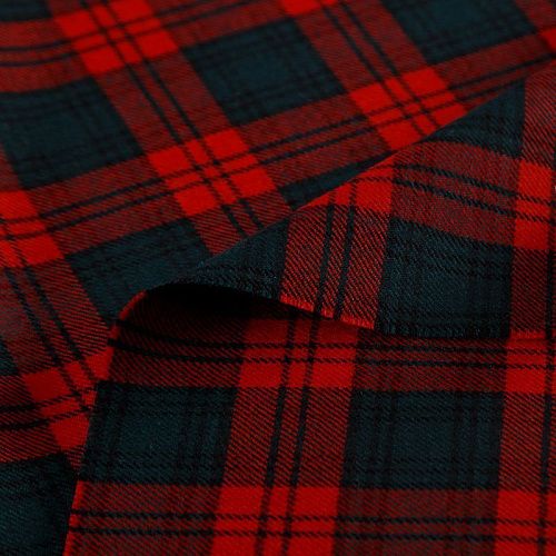 Шерсть костюмная 025-19097 красный клетка