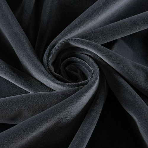 Бархат 002-11898 дымчато-серый однотонный