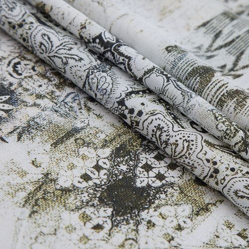 Хлопок 063-16109 белый принтованный