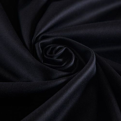Ткань костюмная 025-14607 черный однотонный