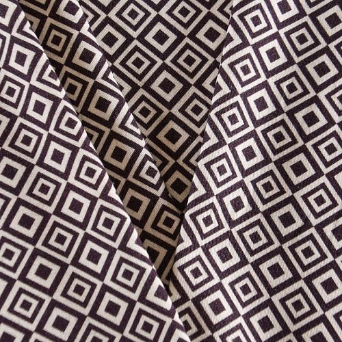 Коттон стрейч 063-12071 молочный принтованный