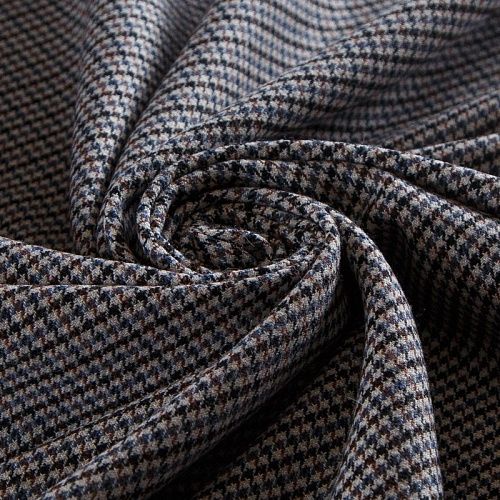 Ткань костюмная 025-14420 песочный принтованный