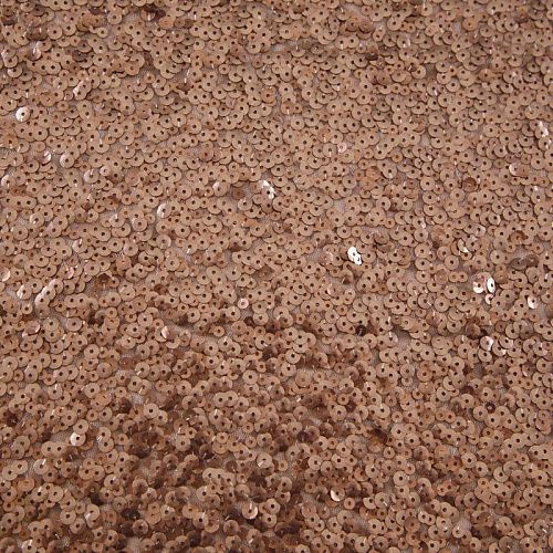 Пайетки на сетке 055-12706 корица однотонный