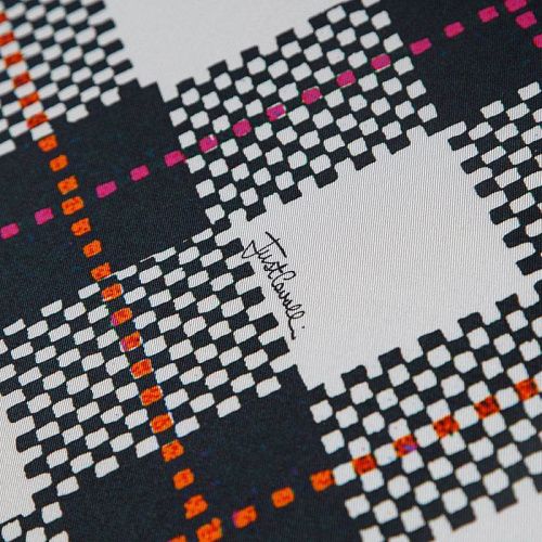 Джинс стрейч 015-15059 белый принтованный