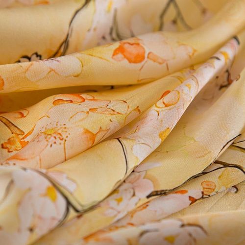 Шелк натуральный Zimmermann 064-19268 дынный принтованный