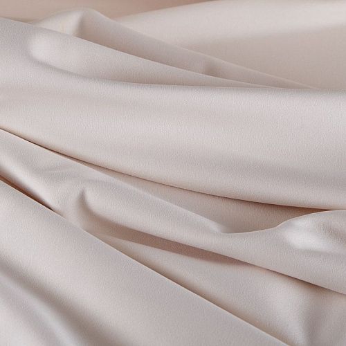 Креп стрейч на дублерине Moschino 026-17114 молочный однотонный