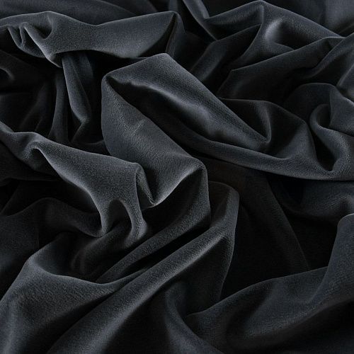 Бархат 002-11898 дымчато-серый однотонный