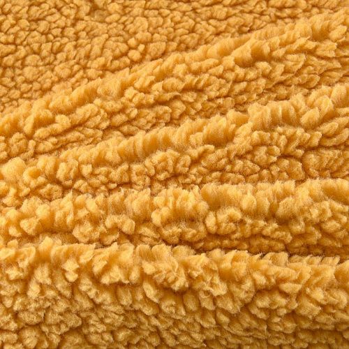 Мех искусственный 037-11891 желтая охра однотонный