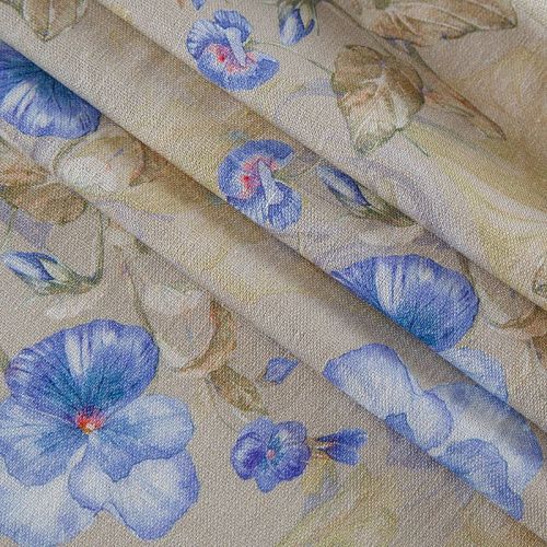 Лен-вискоза 035-13551 серый шелк принтованный