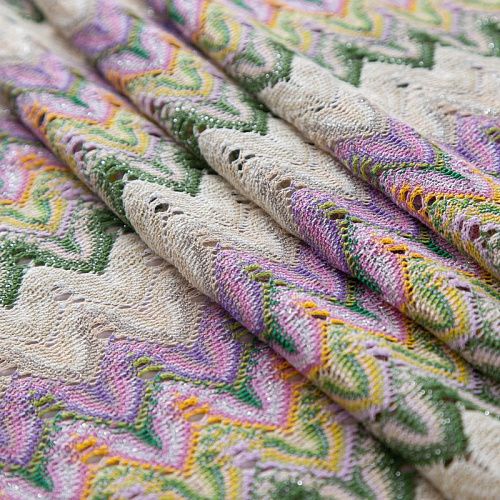 Трикотаж ажурный Missoni 056-20087 экрю мультиколор