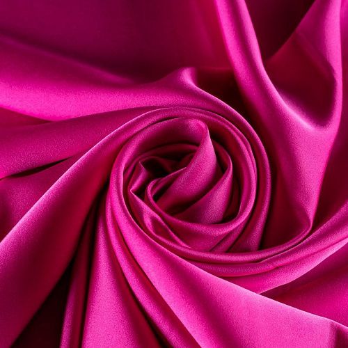 Шелк синтетический стрейч К1-385 фуксия однотонный