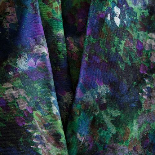 Твил-штапель 069-12248 зеленый принтованный