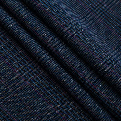 Ткань костюмная 025-14414 синий принтованный