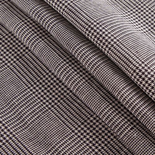 Лен натуральный 035-20325 бежево-черный гленчек