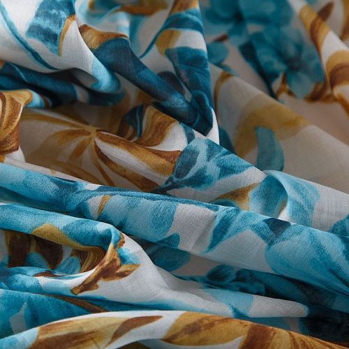 Батист Zimmermann 003-16286 бело-голубой принтованный