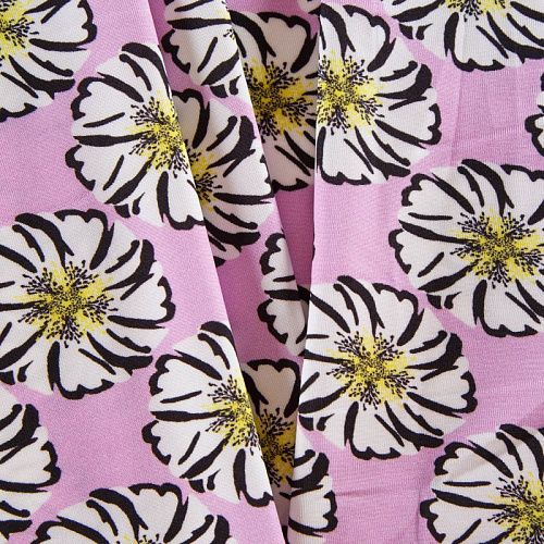 Трикотаж масло 056-12492 розовый принтованный