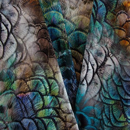 Трикотаж 056-14809 черный мультиколор