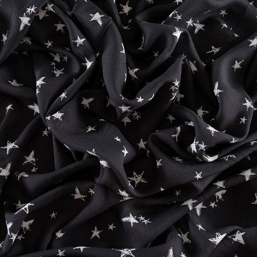 Вискоза 009-11754 черный принтованный