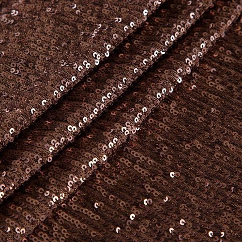 Пайетки на сетке 055-16842 шоколадный