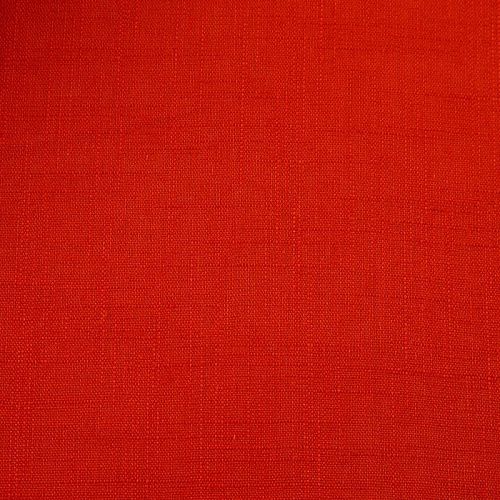 Лен-вискоза 035-13582 красно-оранжевый однотонный