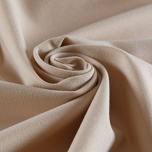 Ткань костюмная стрейч 025-17239 экрю однотонный