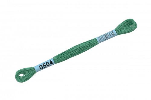 Нитки для вышивания Gamma мулине 8 м 0504 зеленый
