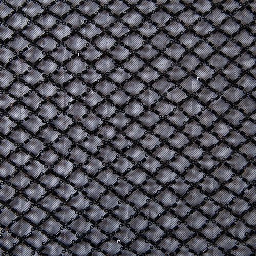 Сетка со стеклярусом 050-13575 черный