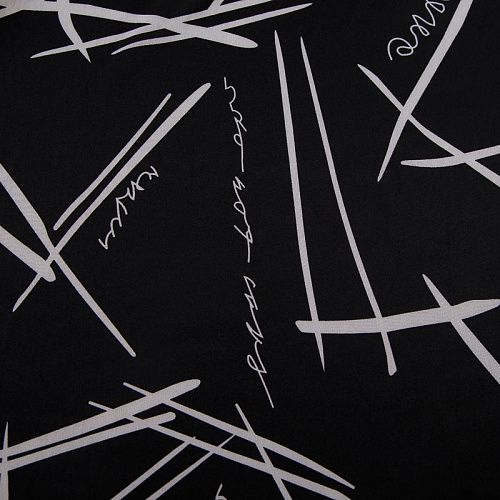 Вискоза "Лоренцо" стрейч 036-18315 черный принтованный