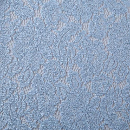 Гипюр 012-13639 голубой однотонный